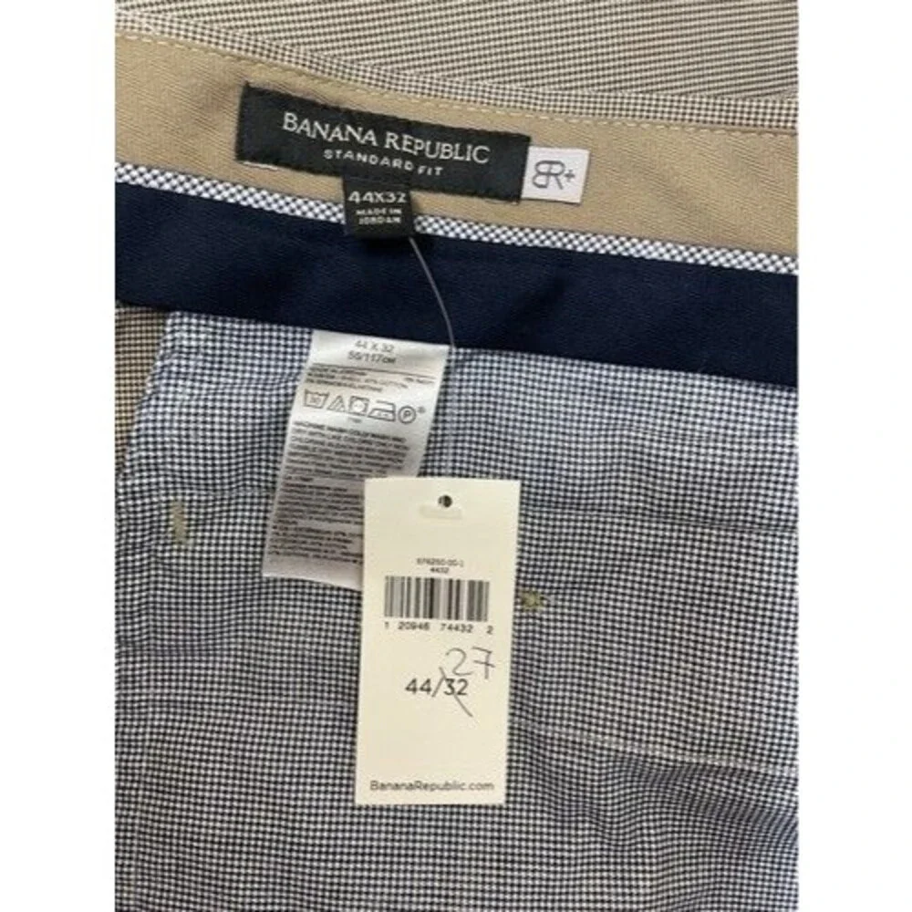 NWT Banana Republic‎ Stretch Black Micro Houndstooth Dress Pants Men Size 44x27
